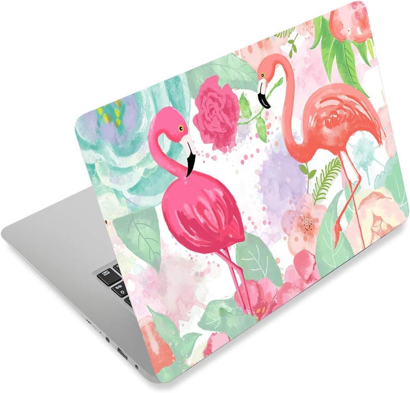 Laptop Skin Sticker Decal,12" 13" 13.3" 14" 15" 15.4" 15.6 inch Laptop Skin Sticker Cover Art Decal Protector Notebook PC (Cute Flamingos)